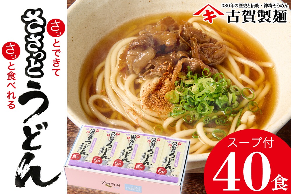 さっとできてさっと食べられる ささっとうどん 20入 【麺 うどん 佐賀県産 簡単】(H014136)