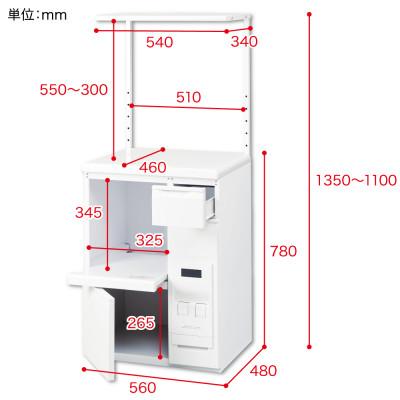 ふるさと納税 千曲市 レンジ台 「ファインキッチン」 米びつ12kg付 (KLS106W) |  | 03