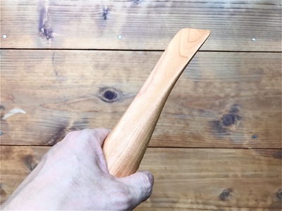 チェリーの木で作った立つ靴べら　自立する靴べら(1個)木製　WOOD STUDIO KUZE’S MBA003