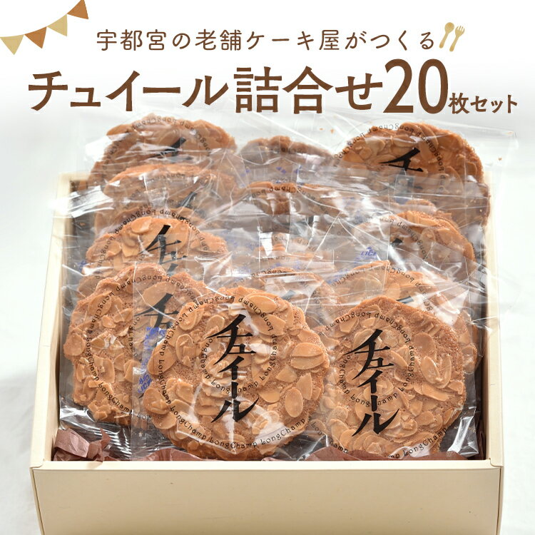 【ふるさと納税】宇都宮の老舗洋菓子店がつくる「チュイール詰合せ20枚セット」　※離島への配送不可