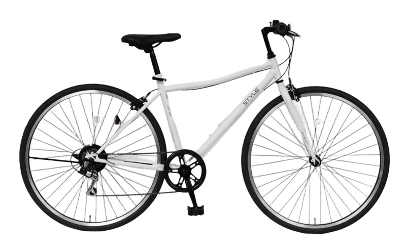STYLE KIX  クロスバイク276 マットホワイト【27型 自転車 完成品 組み立て不要 アウトドア サイクリング じてんしゃ 通勤 通学 新生活】 099X345