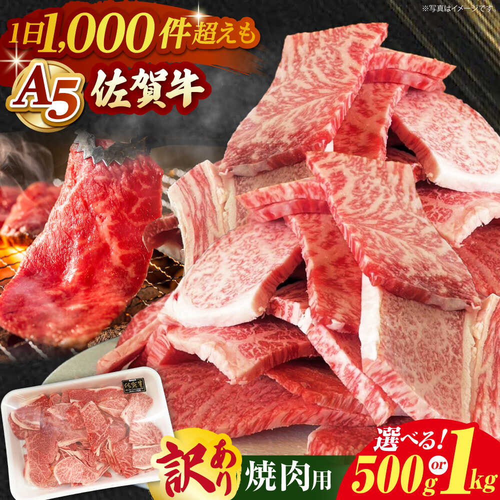 【ふるさと納税】【最高級 A5ランク】訳あり 佐賀牛 焼肉セット ( 500g / 1kg )【山下牛舎】[HAD148] / 焼肉用 焼肉 訳アリ 食品 精肉 牛肉 肉 黒毛和牛 焼肉 セット 詰め合わせ a5 A5 送料無料 のし対応 不揃い カット 25000 25000円