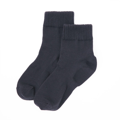 【歩くぬか袋】鈴木靴下 足首ゆったり 米ぬか かかとケア靴下(23～25cm ):ブラック