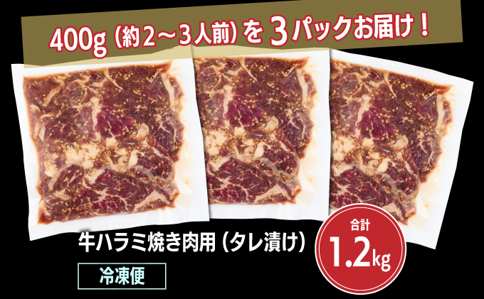 秘伝のタレ漬け！ハラミ焼き肉用.1.2kg B-971