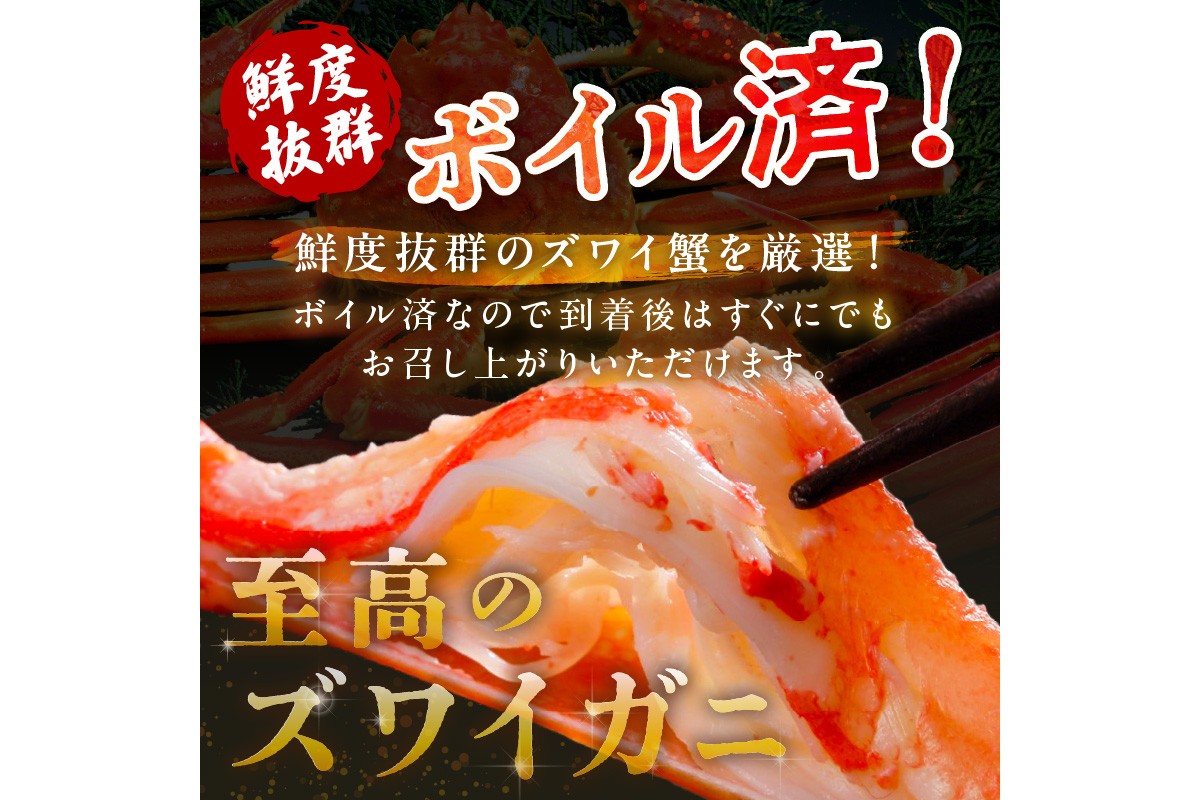 【大好評！カニ酢付き】訳あり！釜茹で！特大本ずわいがに姿 1kg×3杯 魚介 海鮮 海の幸 釜茹で ボイル ふるさと納税 カニ 訳あり ふるさと納税 ズワイガニ　YK00486