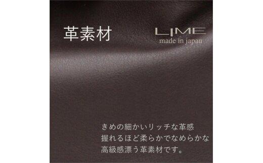 LIME（ライム）　シルクレザー　2wayショルダーバッグ　チョコ