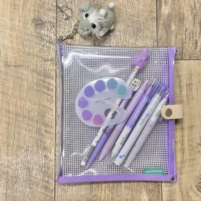 ふるさと納税 岡崎市 表紙がポーチになったバインダーLの手帳　推し活に最高【SPEECHBALLOON】Fairyパープル |  | 01