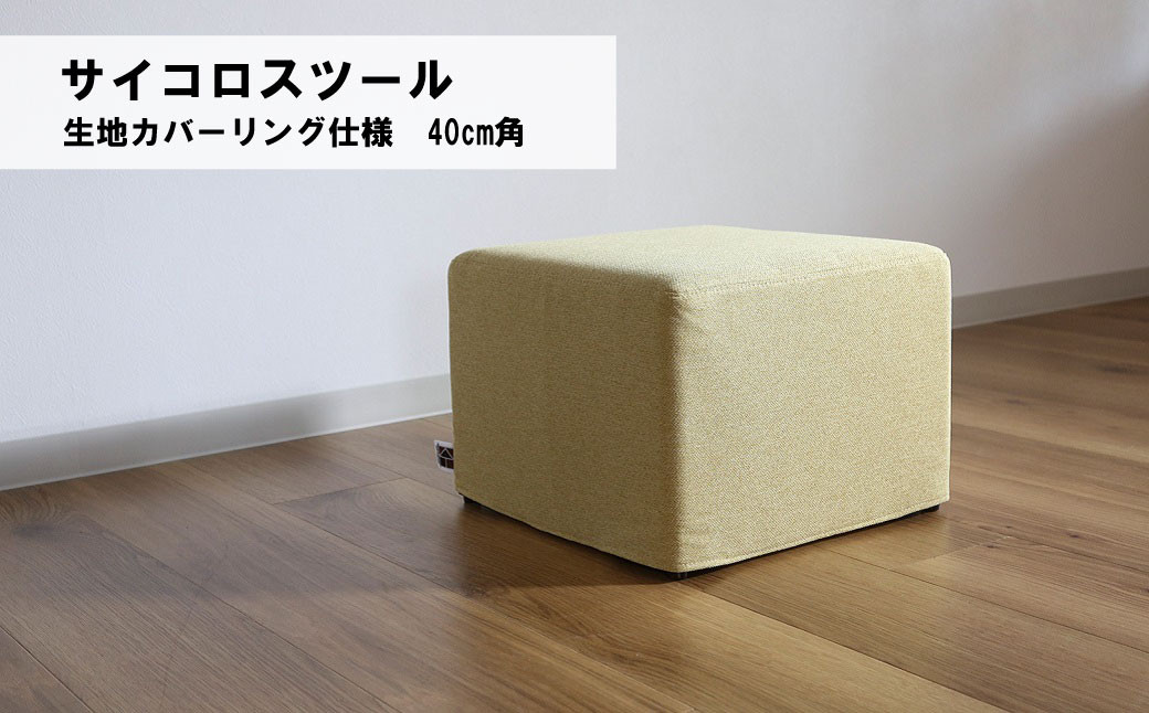 
                  サイコロスツール（カバーリング仕様）40cm角【張地・木脚塗装色選択可】　P027
                