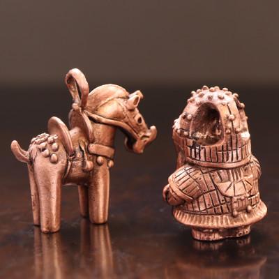 ふるさと納税 山梨県 【縄文アクセサリーDo_goods】純銅製ネックレス馬形埴輪&挂甲の武人セット　　　　700-095 |  | 02