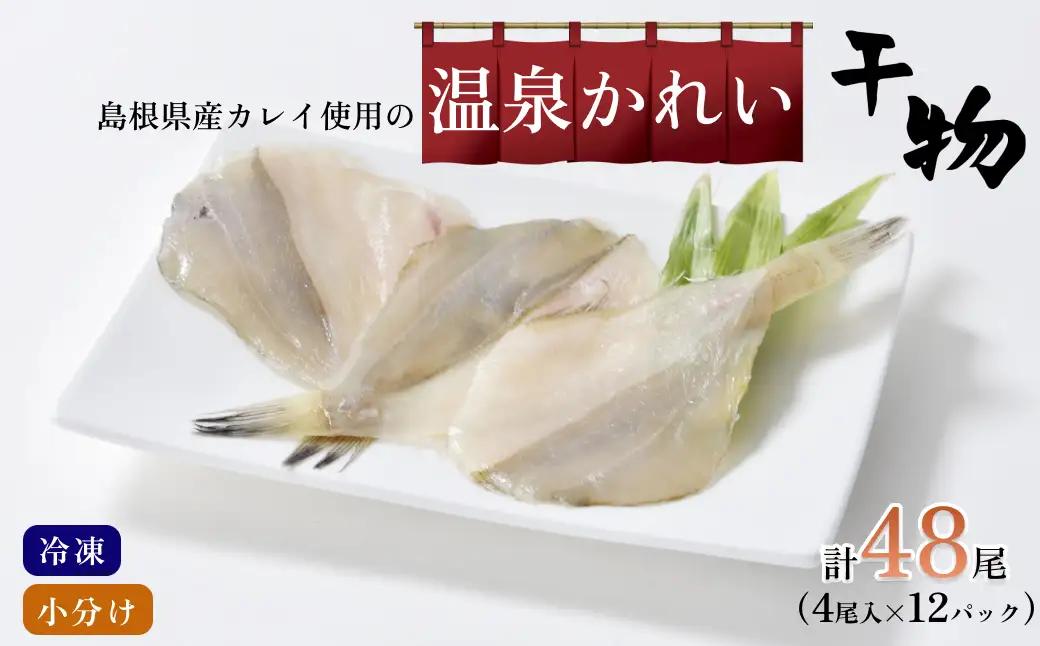 島根県産カレイ使用の温泉かれい　小分け4尾入り×12パック 【186_1917】