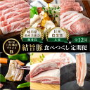 【ふるさと納税】定期便12回 結旨豚食べつくし 12か月 1年間 バラ ブロック ロース 肩ロース とんかつ用 生姜焼き用 しゃぶしゃぶ 焼肉 焼き肉 切り落とし モモ 国産 白川村産 真空パック 小分け 焼肉 ブランド豚 ゆいうまぶた 140000円 抗生物質 合成抗菌剤不使用 [S406]