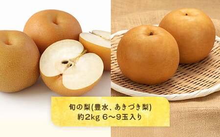 ＜ R8年熊本地震復興支援 ＞旬の梨 （豊水、あきづき梨） 約2kg 6玉～9玉入り 梨 ナシ 果物 くだもの フルーツ 【2026年8月下旬～10月上旬迄発送予定】