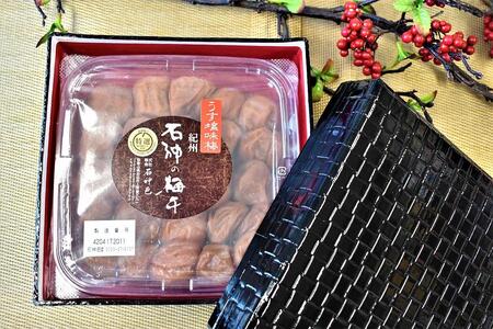 高級南高梅うす塩500g入 紀州塗箱 網代模様仕上