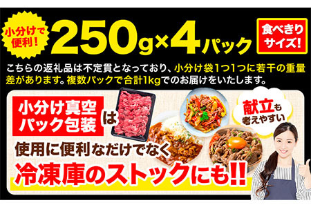 【訳あり】黒毛和牛 切り落とし 小分け 約1kg 約250g×4《60日以内に出荷予定(土日祝除く)》｜牛肉お肉切り落とし牛肉お肉切り落とし牛肉お肉切り落とし牛肉お肉切り落とし牛肉お肉切り落とし牛肉お