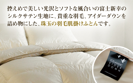 【高島屋選定品】〈富士新幸九州〉セミダブル アイダー肌掛けふとん　シルク100％×アイスランドアイダー ダウン95％《壱岐市》寝具 ダウンケット 布団 クール寝具 オールシーズン対応 羽毛布団 肌掛け