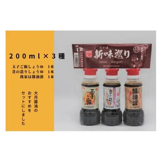 大月醤油 少量サイズ お試しサイズ お試しセット 醤油 詰め合わせ 贈り物