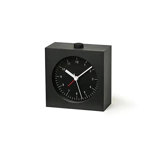 City Pop L [アラーム]/ ブラック（YK22-05 BK） 民芸品 工芸品 伝統技術 インテリア 都会的 シック 四角い シャープ 最低限 要素 スヌーズ ライト 角田陽太  FAD-10