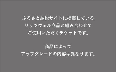 【Ritzwell】 アップグレードチケット  10万円相当（ふるさと納税専用）※単体での利用不可/金券ではありません [AYG050]