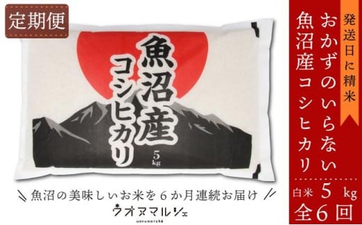 
            【令和７年産】【お米定期便/全６回】 おかずのいらない 魚沼産コシヒカリ　白米５ｋｇ
          