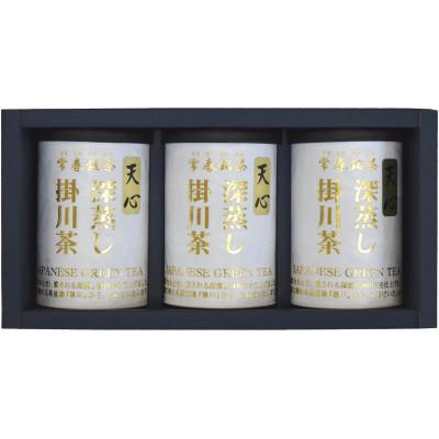 ふるさと納税 掛川市 手摘み 深蒸し掛川茶 天心 100g×3缶セット 箱入包装