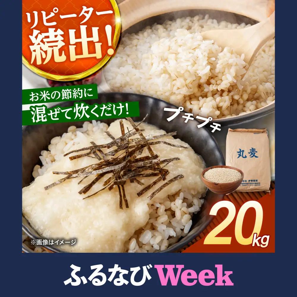 【ふるなびWEEK対象】丸麦 20kg [AHBU001] 麦