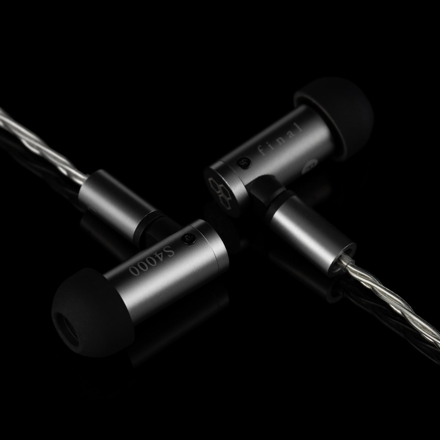 有線イヤホン final S4000 ステンレス切削製 2Pinソフトシルバーコートケーブル付属【kw0142-0045】