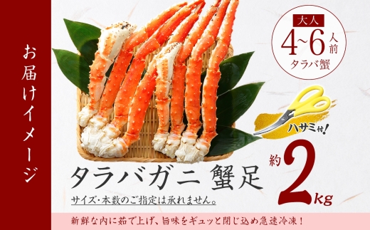 1705. ボイルタラバガニ足 4L 2kg 食べ方ガイド・専用ハサミ付 カニ かに 蟹 送料無料 北海道 弟子屈町