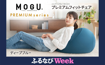 【ふるなびWEEK対象】フィットチェア MOGU モグ プレミアム ディープブルー カバー付 ビーズクッション FN-Limited-PR