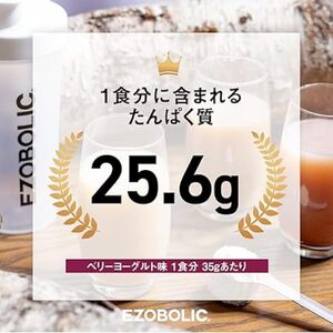 【定期便3回】ベリーヨーグルト風味 EZOBOLIC プロテイン 3kg プロテインLG