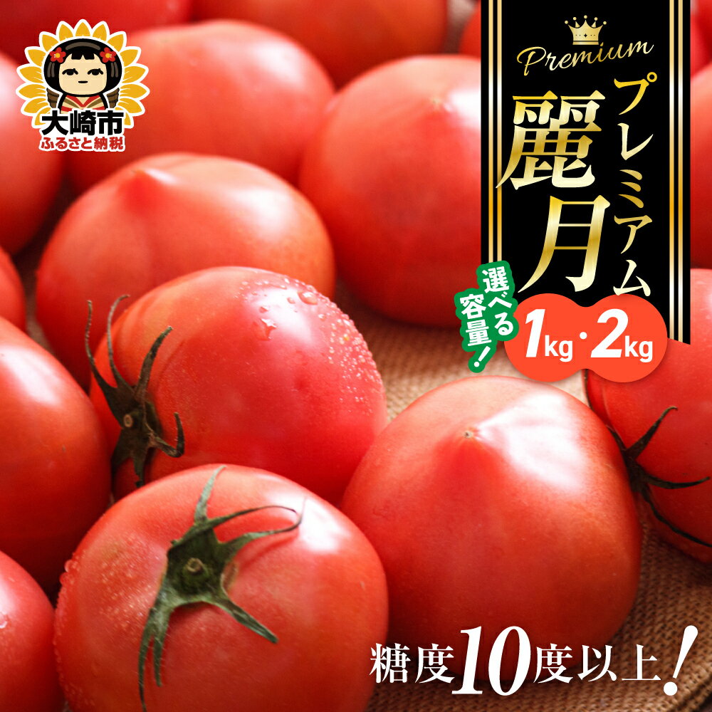 【ふるさと納税】期間限定【糖度10度以上】プレミアム麗月トマト 選べる容量 1kg 2kg｜冬期育ちの濃厚な甘み・産地直送の完熟トマト｜de-re-10