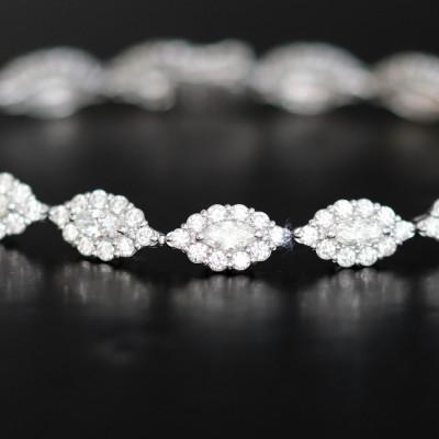 ふるさと納税 山梨市 プラチナ ダイヤモンドブレスレット【D5.20ct・17.5cm】マーキス |  | 01