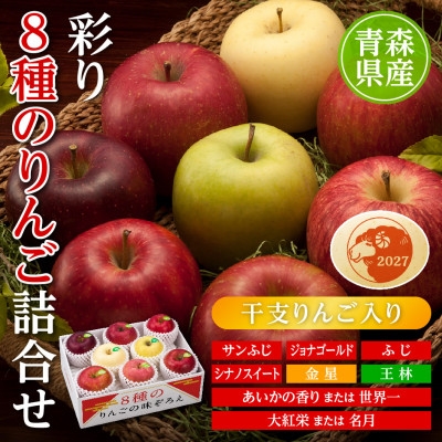 
                  りんご/青森県産　彩り8種のりんご詰合せ(干支りんご入り)【1655323】
                