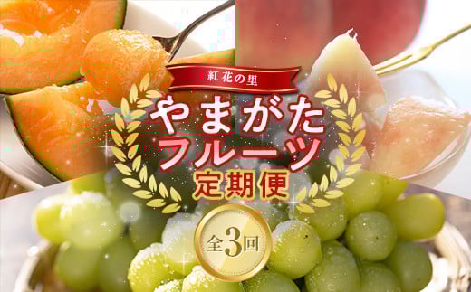 【2025年発送先行予約】紅花の里やまがたフルーツ定期便（全3回） FSY-1005