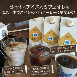 【訳あり】無糖スペシャルティコーヒーリキッド　ふじやまゴールド500ml×3　コーヒー 珈琲 コーヒーリキッド 無糖 ふじやまゴールド  カフェオレベース コーヒーベース スペシャルティコーヒー山梨 