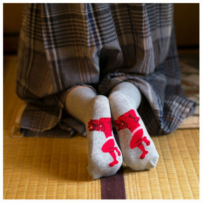 【ふるさと納税】仏下-ぶつした-邪鬼ソックスMサイズ・グレー【1300283】