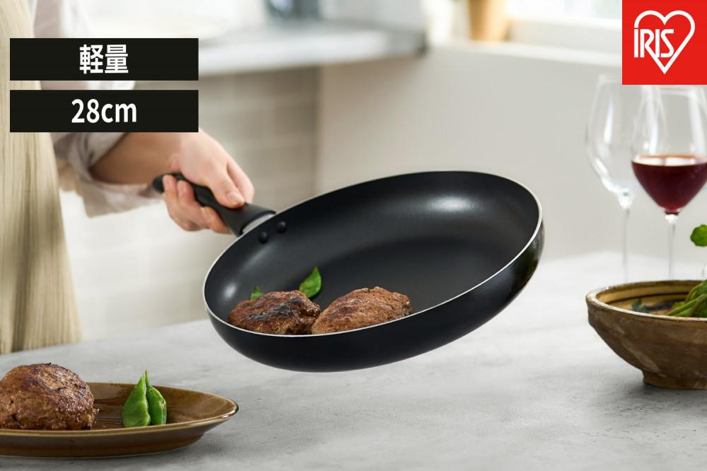 
フライパン 軽量フライパンガス火対応２８ｃｍ VLG-F28 ブラック
