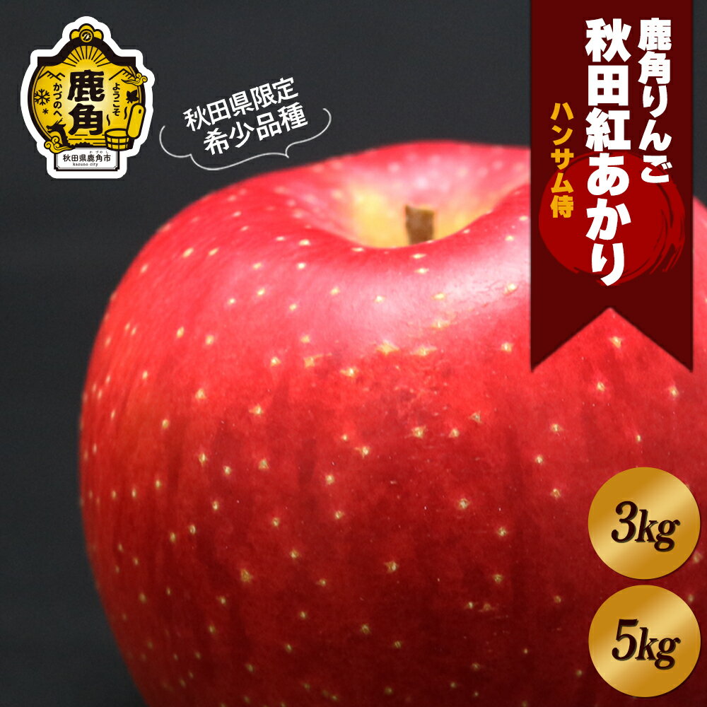 【ふるさと納税】《 先行予約 》 ハンサム侍 りんご 訳あり 「 秋田紅あかり 」 3kg / 5kg リンゴ 林檎 フルーツ グルメ ギフト 故郷 秋田 あきた 鹿角市 鹿角 送料無料 【ハンサム侍】