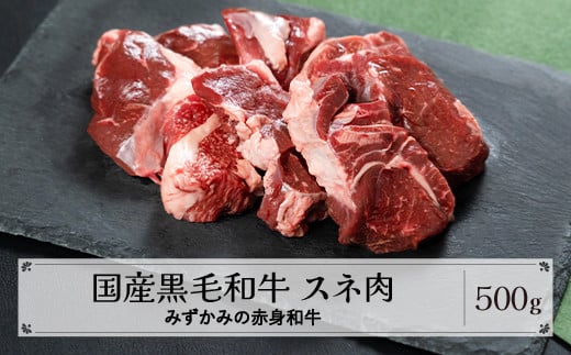みずかみの赤身和牛 スネ肉 500g 肉 牛 牛肉 赤身 国産 黒毛和牛 和牛 焼肉 水上畜産 送料無料 mz-wgncx500
