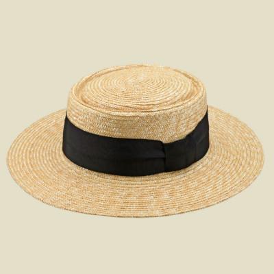 ふるさと納税 春日部市 春日部市伝統工芸品 田中帽子店　麦わら帽子　アルマ(BK)　頭囲57.5cm(UK-H074-BK)