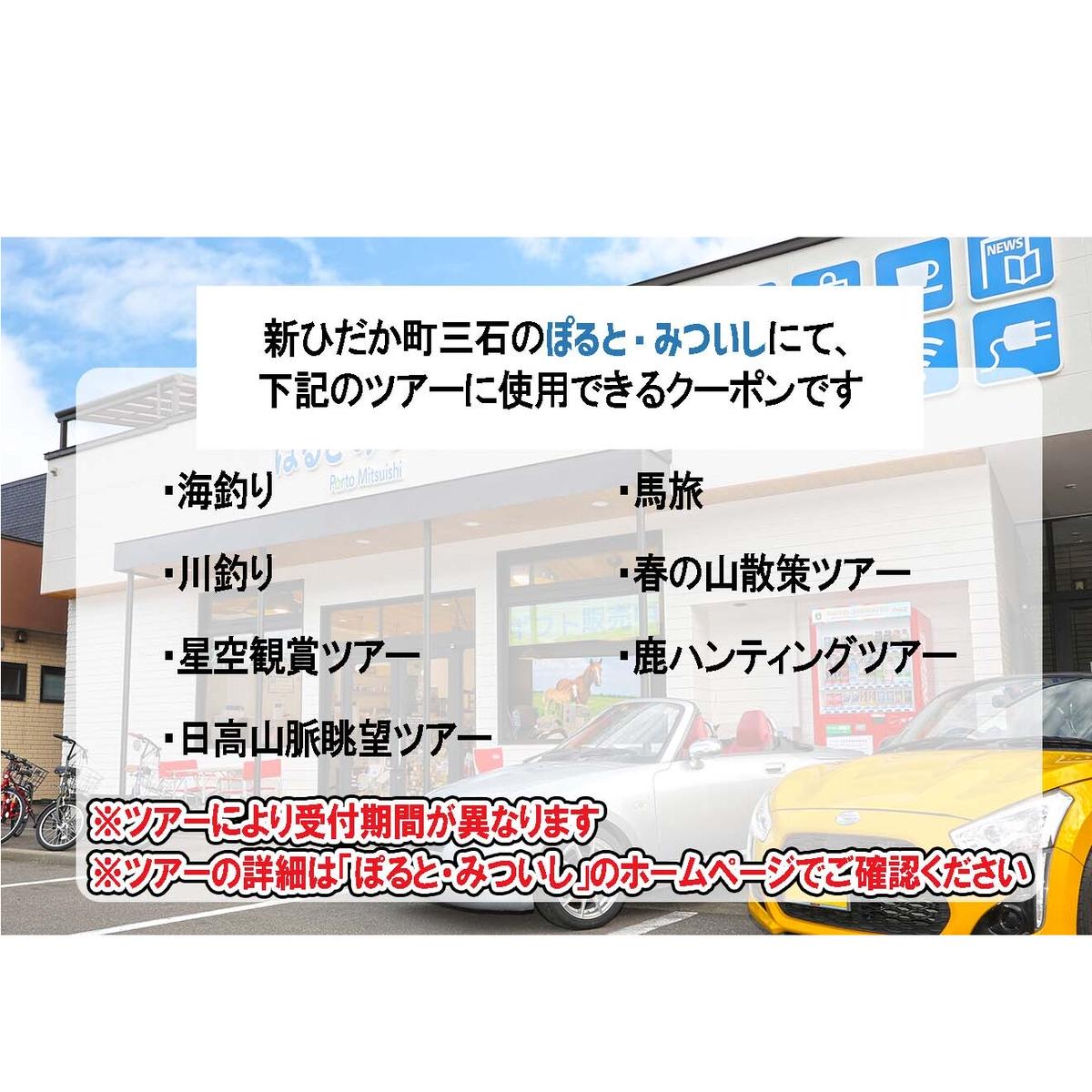 北海道 新ひだか町 体験 ツアー クーポン 5,000円分 日高 三石 釣り 星空 観賞 日高山脈 眺望ツアー 馬 サラブレッド 牧場 見学_イメージ3