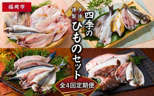 【ふるさと納税】定期便 全4回 博多製造 四季のひものセット