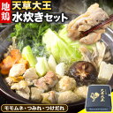 【ふるさと納税】【幻の地鶏】天草大王 水炊き セット 大海水産株式会社《45日以内に出荷予定(土日祝除く)》熊本県 南阿蘇村 水炊き 鍋 地鶏 チキン 鶏肉 モモムネ つみれ つけだれ 酒 あて 夕食 送料無料