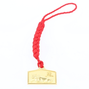 [K18] 干支絵馬根付 (12種) (柄：丑)