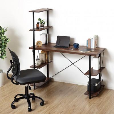 ふるさと納税 海南市 ドライバー不要　幅120 4段ラックデスク ダークブラウン AKU104390002