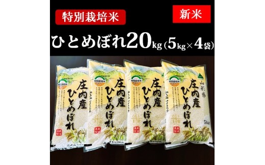 【令和8年産・精米】まいすたぁの特別栽培米ひとめぼれ20kg（5kg×4袋）　※10月中旬ごろから順次発送開始