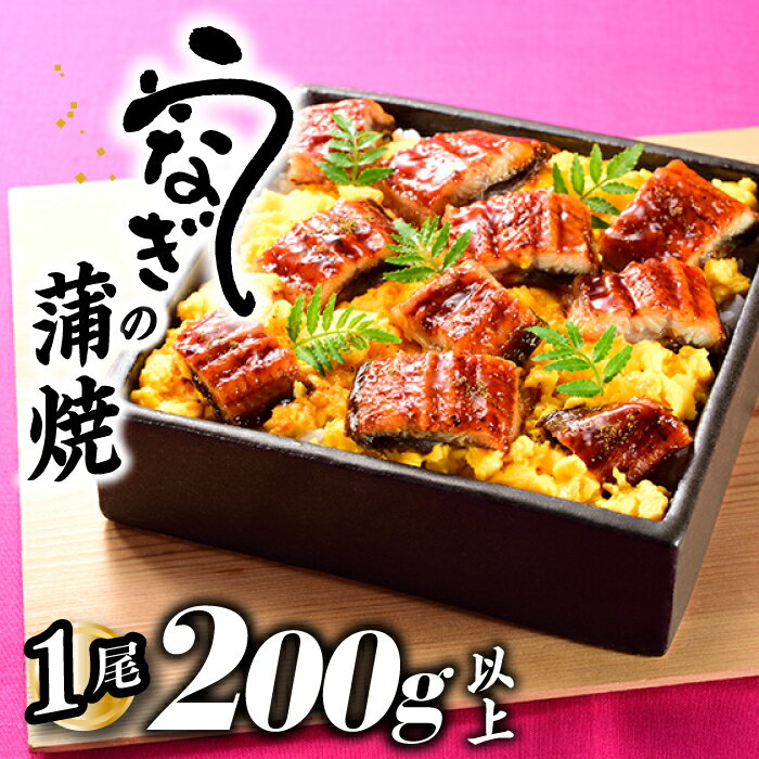 【ふるさと納税】うなぎの蒲焼1尾（計200g以上）『1～2ヶ月前後でお届け！！』 鰻 たれ 山椒.ZF120