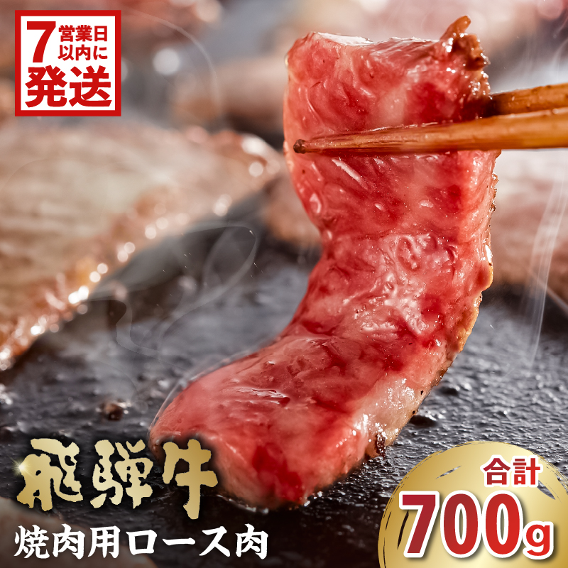 飛騨牛　焼肉用（ロース700g） 【0016-049-1w】