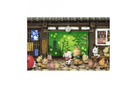 版画 インチ版画「奈良屋本店」 版画 箱入り かわいい 有限会社SOCKS 版画 絵画 ギフト プレゼント 版画 贈答品 お礼の品 版画 奈良県 奈良市 奈良 なら F-61 