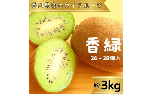 香緑(キウイフルーツ)3.0kg 26～28個【予約受付中！令和6年11月中旬頃より発送！】【A-112】