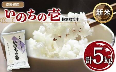 【令和7年産 新米 先行予約】 【金賞受賞農家】 特別栽培米 いのちの壱 5kg 《令和7年10月中旬～発送》 『あおきライスファーム山形』 山形南陽産 米 白米 精米 ご飯 農家直送 山形県 南陽市 [1548-RR7]